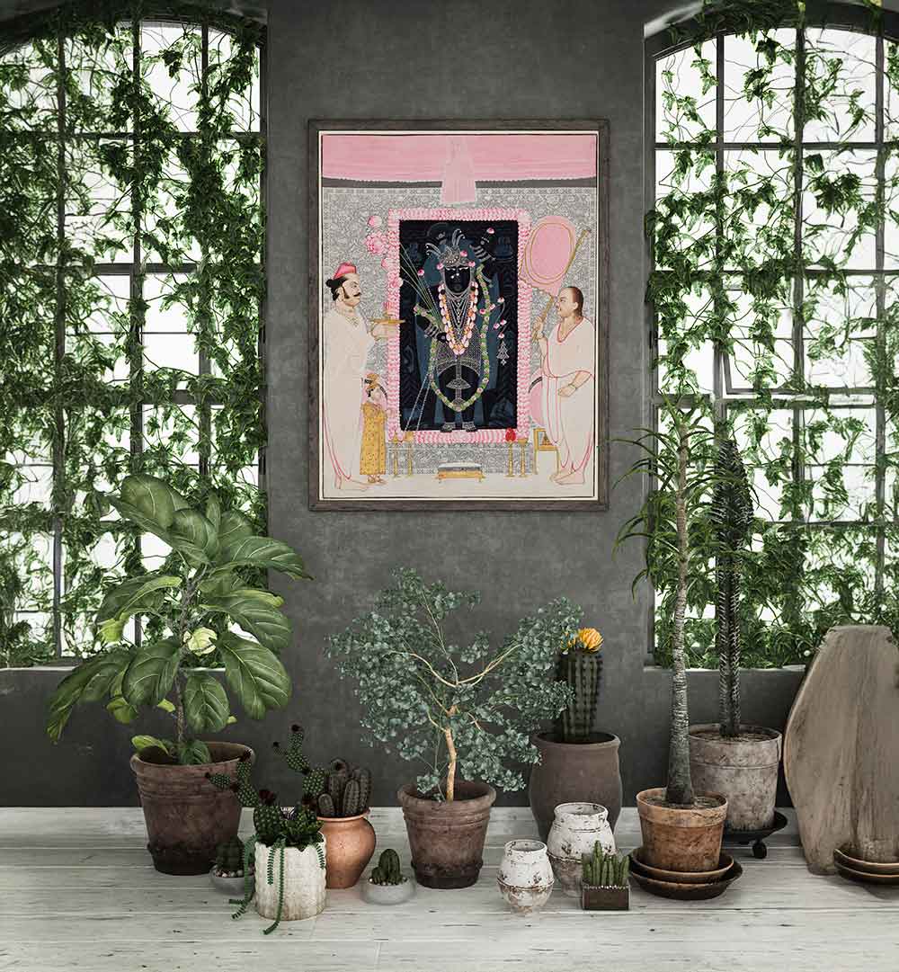 DARSHAN OF THE ETERNAL , INDIAN ART PAINTINGS