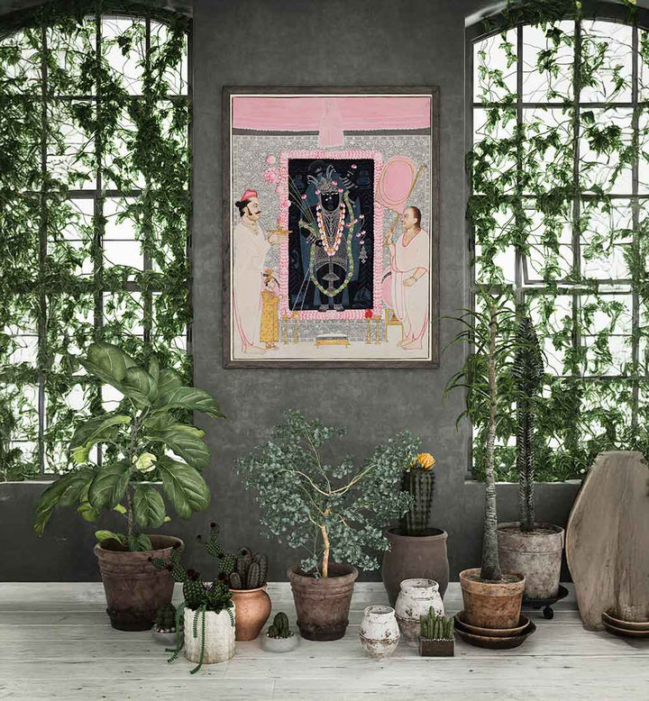 DARSHAN OF THE ETERNAL , INDIAN ART PAINTINGS