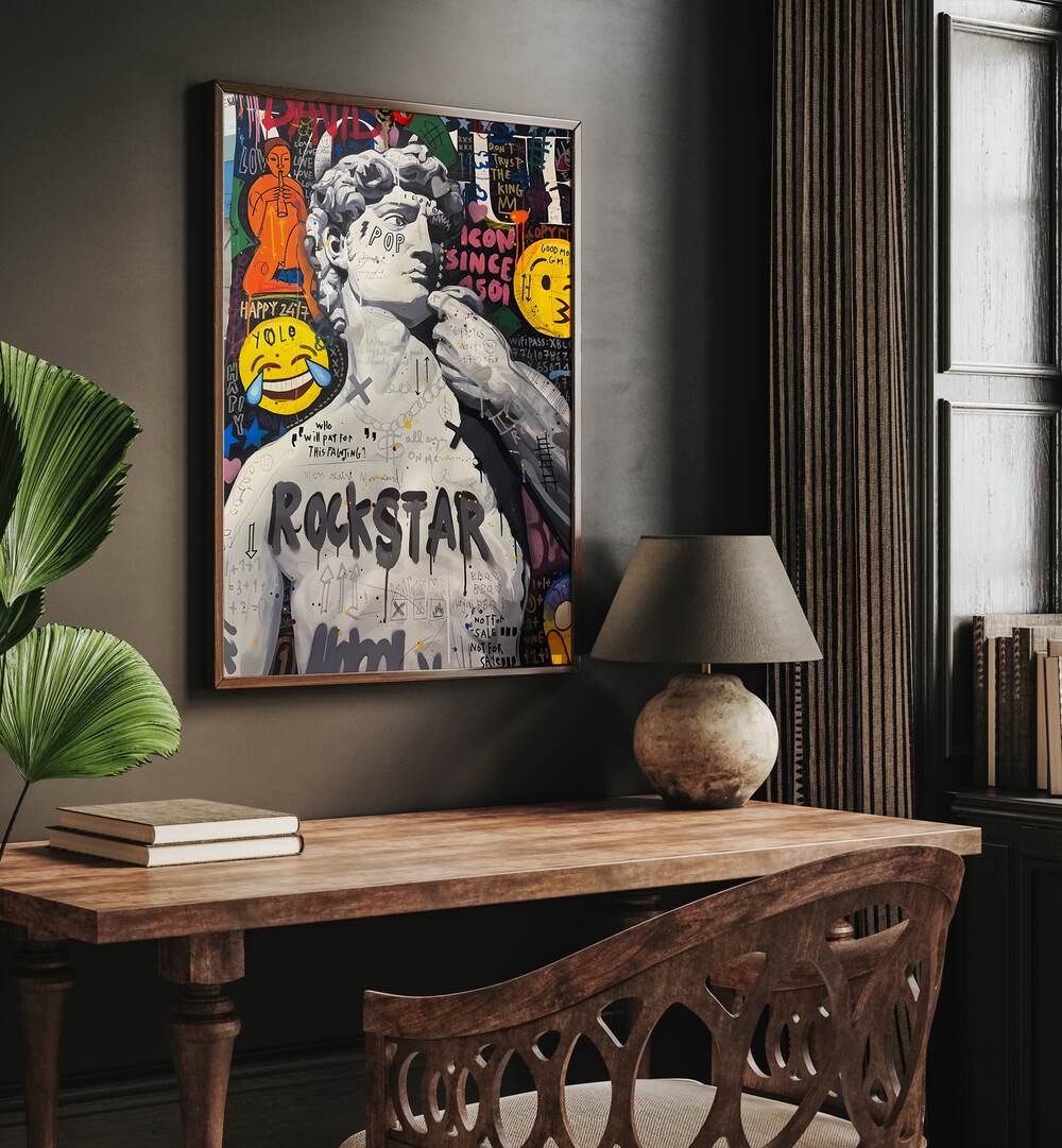 DAVID OF MICHELANGELO POP ART PAINTINGS , POP ART PRINTS