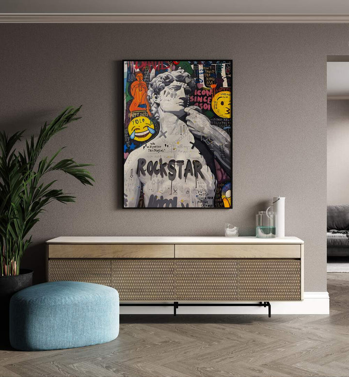 DAVID OF MICHELANGELO POP ART PAINTINGS , POP ART PRINTS