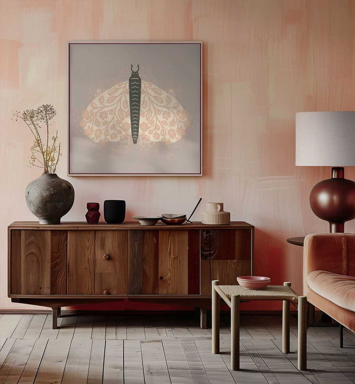 DECORATIVE MOTH ART , KIDS ROOM PAINTINGS