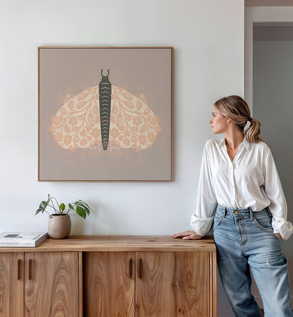 DECORATIVE MOTH ART , KIDS ROOM PAINTINGS