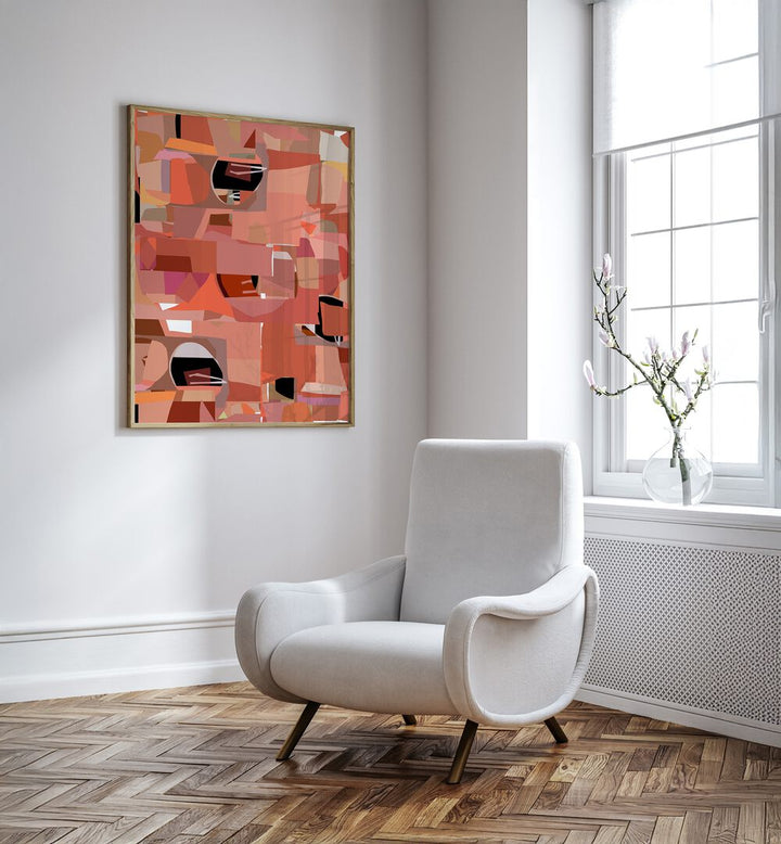 Vibrant DEEP PINK GEOMETRIC SHAPES IV, GEOMETRIC ART PRINTS enliven contemporary interiors with bold modern design.