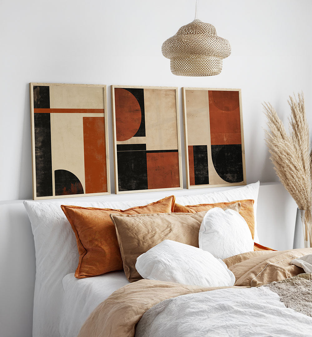 DESERT DUSK SET , SET OF 3 PAINTINGS