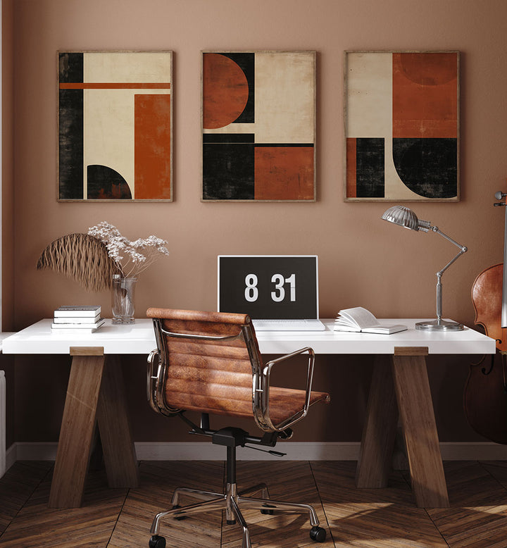 DESERT DUSK SET , SET OF 3 PAINTINGS