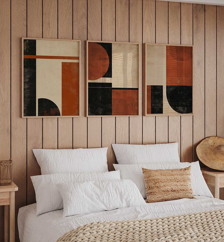 DESERT DUSK SET , SET OF 3 PAINTINGS