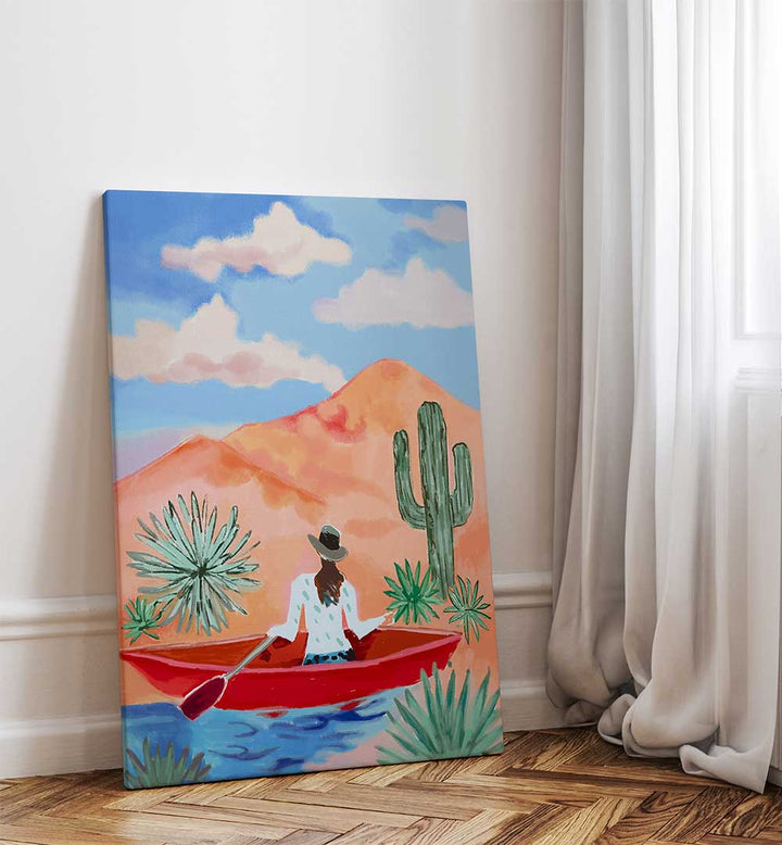DESERT ROWING DREAM , COWBOY & MODERN AMERICANA PAINTINGS