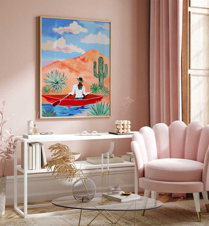 DESERT ROWING DREAM , COWBOY & MODERN AMERICANA PAINTINGS