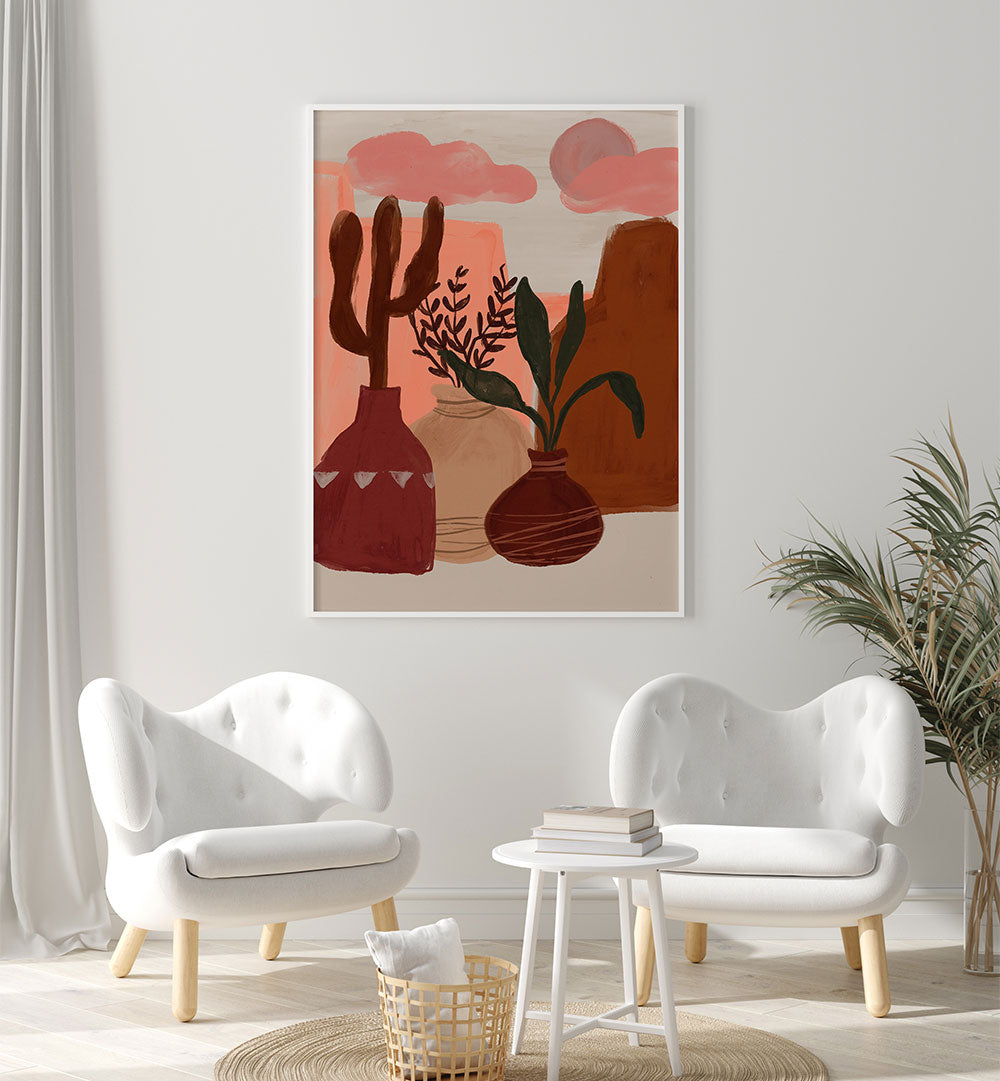 DESERT STILL LIFE , LANDSCAPE PAINTINGS