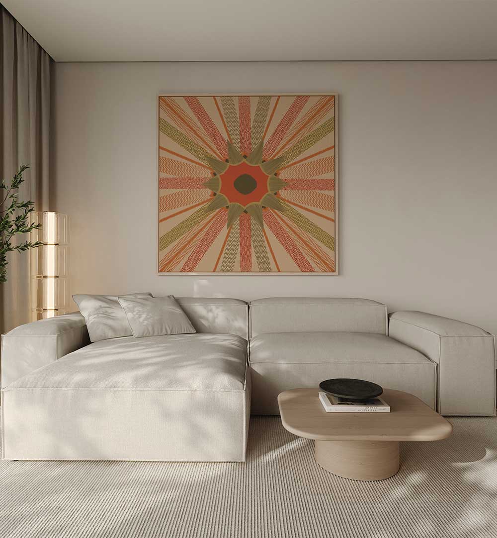 DESERT SUN , PATTERN ART PRINTS