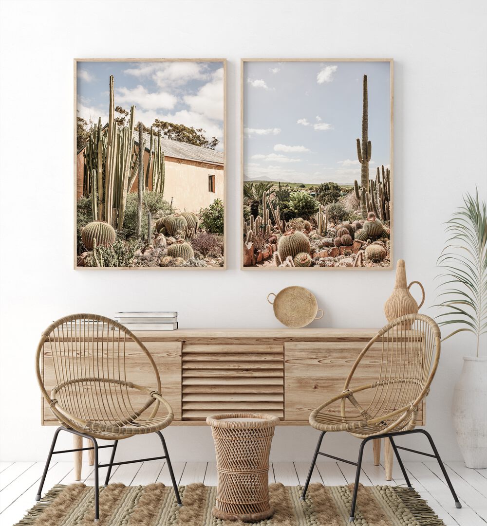 DESERT OASIS SET , SET OF 2 PAINTINGS