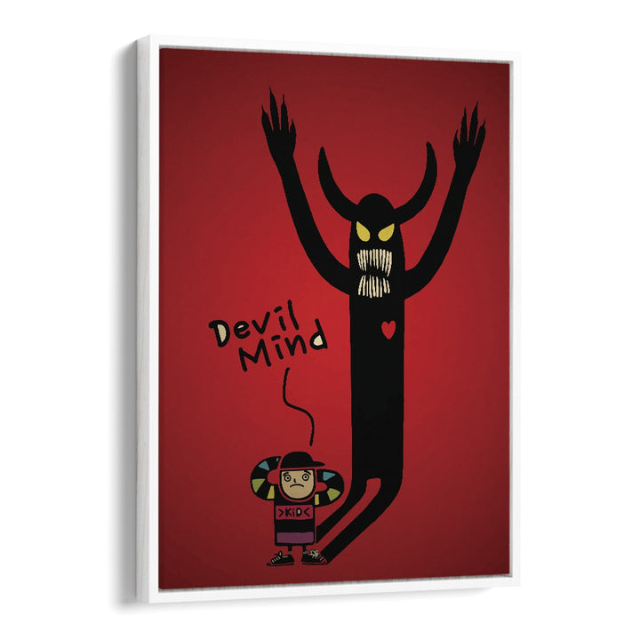 Devil Mind Comic Art Artwork in White Floater Frame