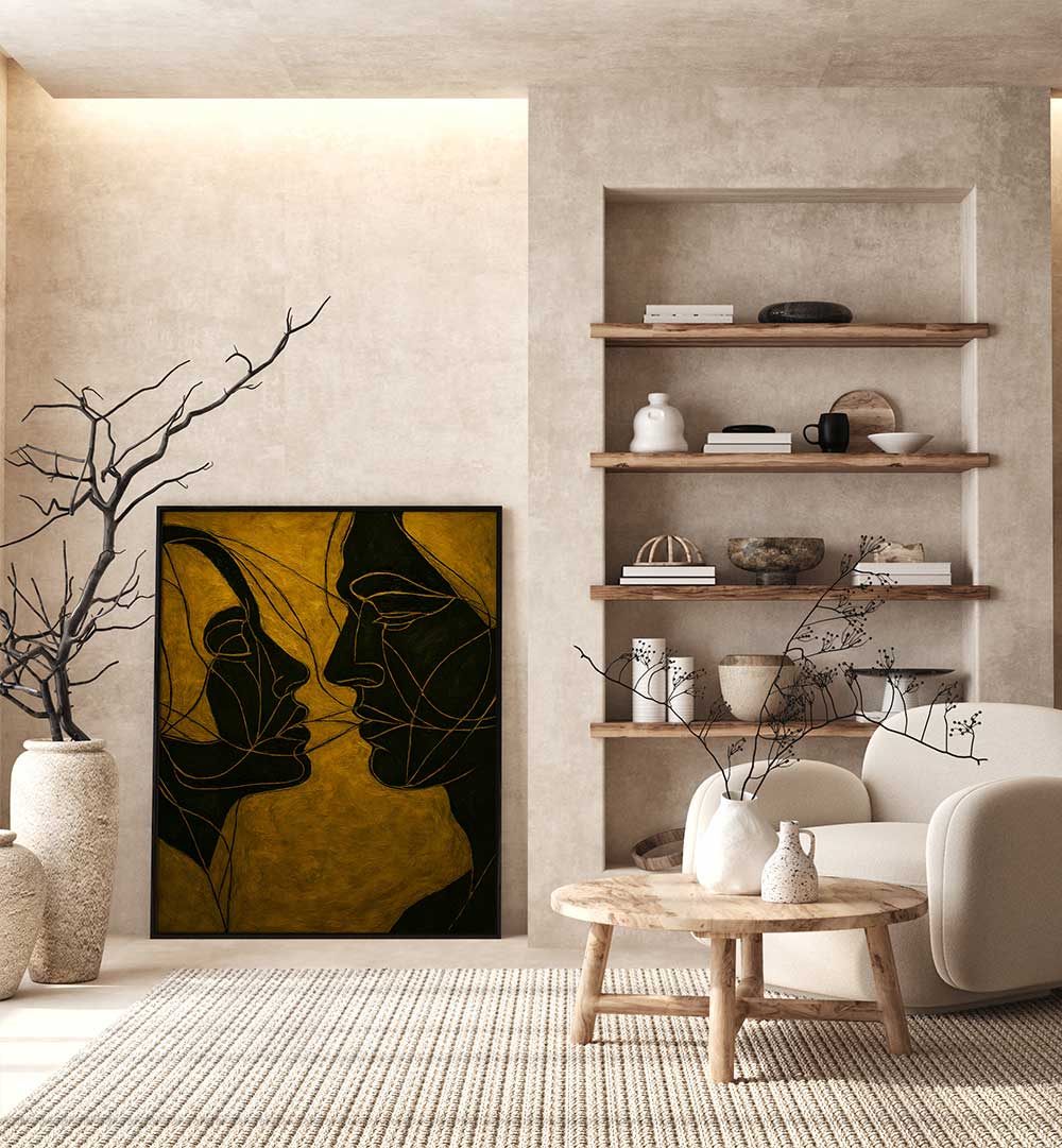 DIALOGUE IN SHADOW , EXPRESSIONISM PAINTINGS