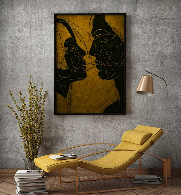 DIALOGUE IN SHADOW , EXPRESSIONISM PAINTINGS