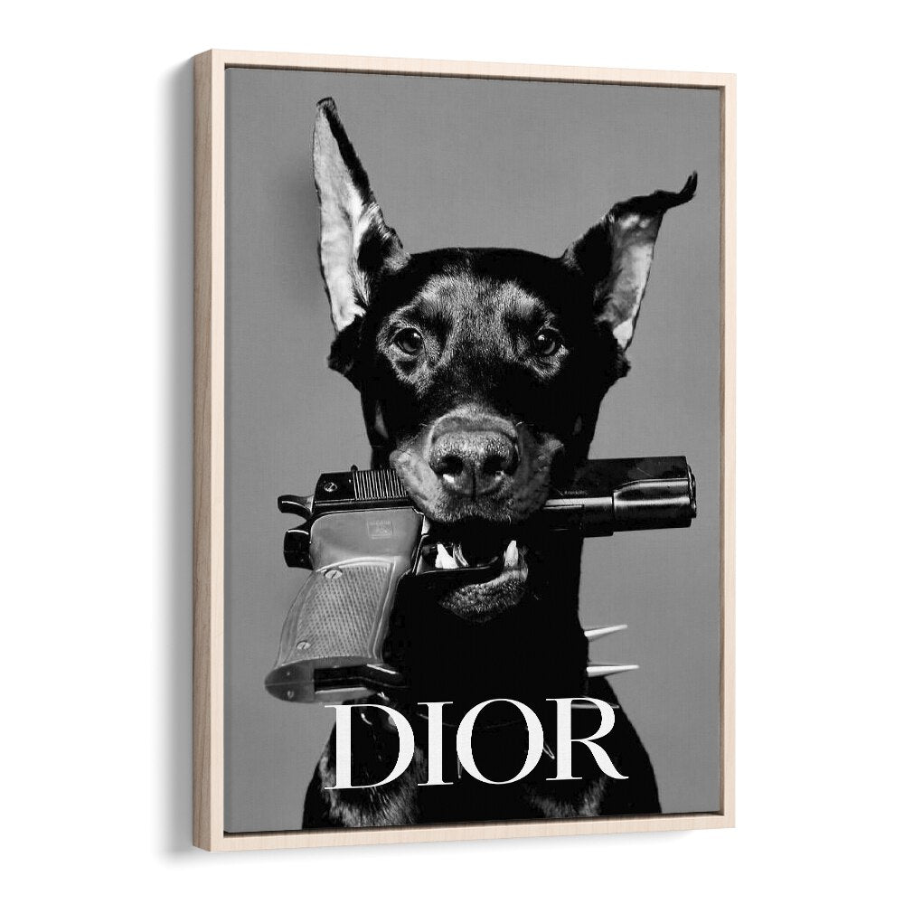 Dior Fashion Art Artwork in Oak Wood Floater Frame
