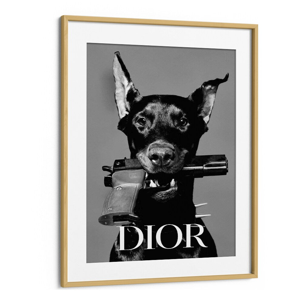 Dior Fashion Art Artwork in Oak Wood Frame With Mount
