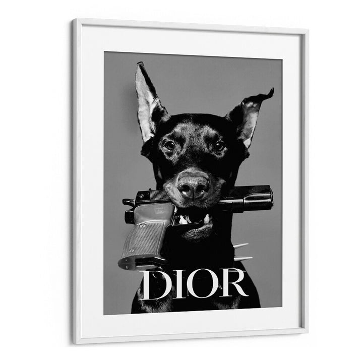 Dior Fashion Art Artwork in White Frame With Mount