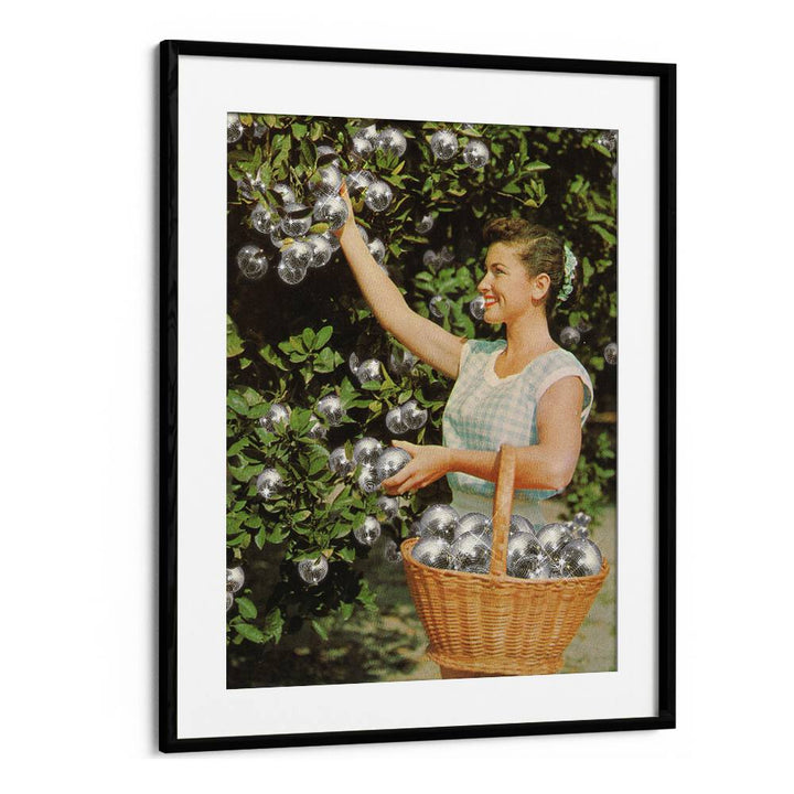 Disco Grove Surreal Art Artwork in Black Frame With Mount
