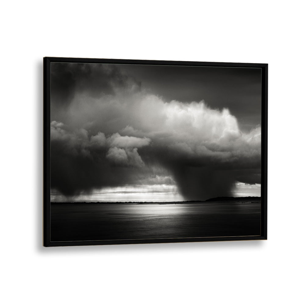 DISTANT RAIN LANDSCAPE PHOTOGRAPHY in Black Plain Frame