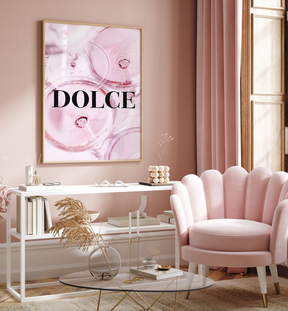 Dolce Fashion Art  Artwork in Gallery Wrap Artwork Placed on a wall In A Living Room 
