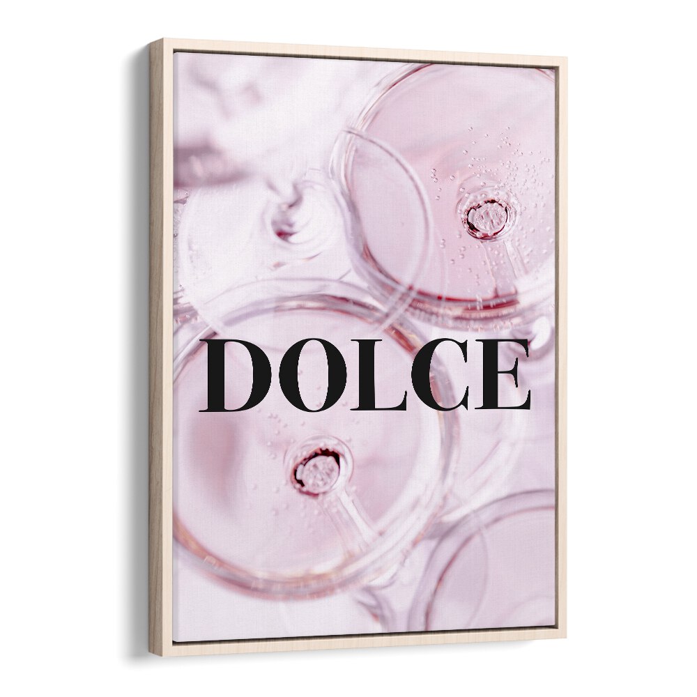 Dolce Fashion Art Artwork in Oak Wood Floater Frame
