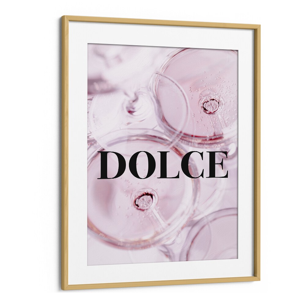 Dolce Fashion Art Artwork in Oak Wood Frame With Mount
