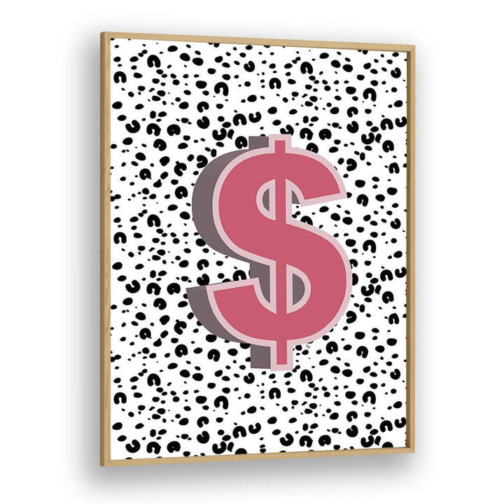 Dollar By Martina Money Art Artwork in Oak Wood Plain Frame