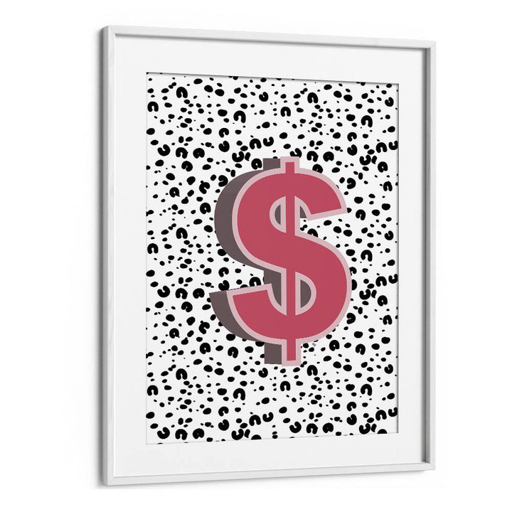 Dollar By Martina Money Art Artwork in White Frame With Mount