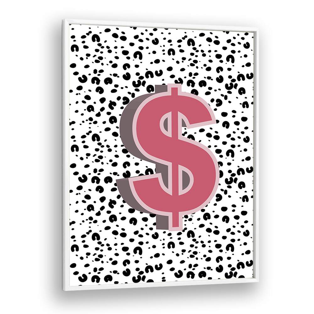 Dollar By Martina Money Art Artwork in White Plain Frame