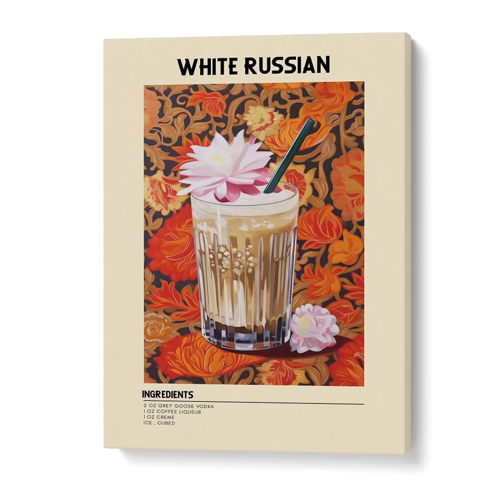 Dominant White Russian Bar & Cafe Art Artwork in Gallery Wrap