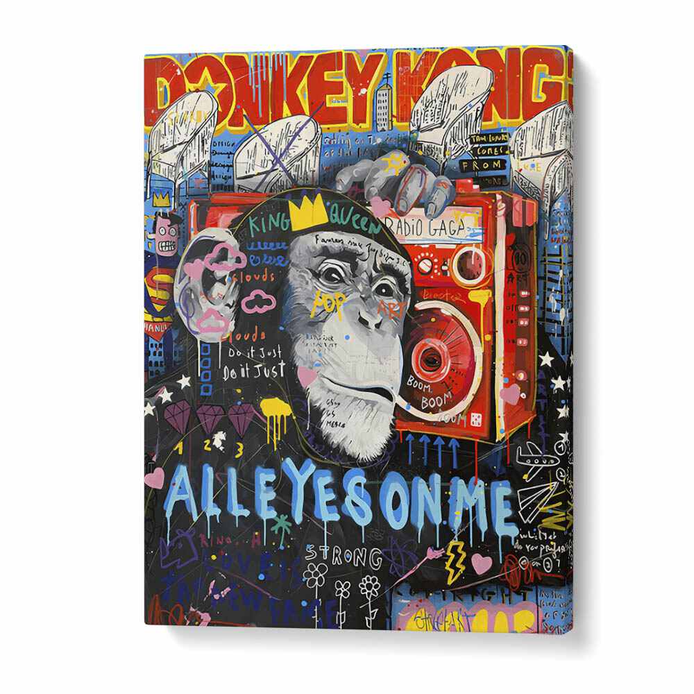 Donkey King Pop Art Artwork in Gallery Wrap