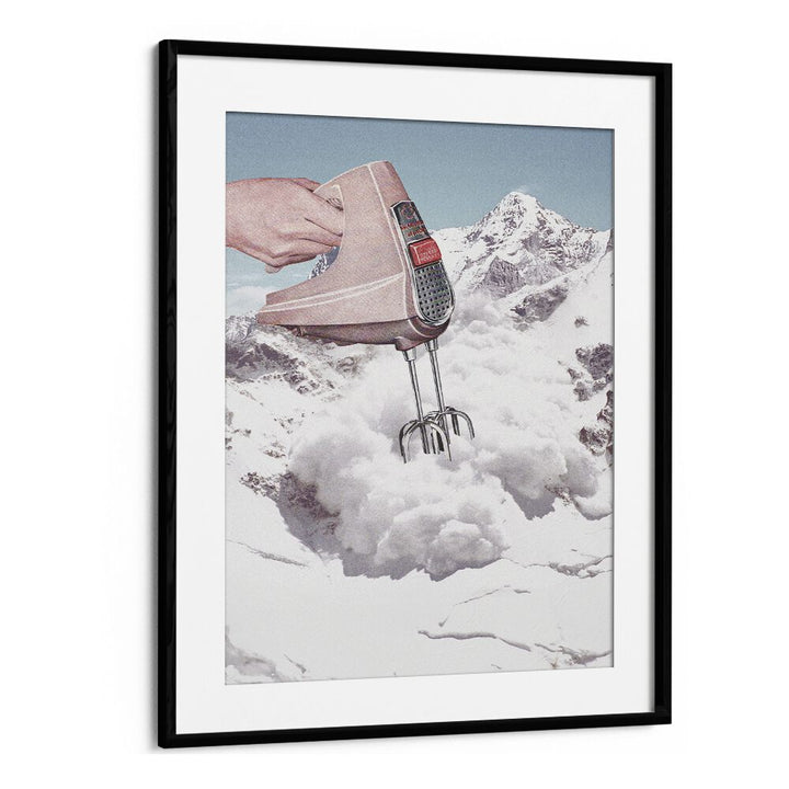 Doris Whisker  Surreal Painting  Artwork in Black Frame With Mount