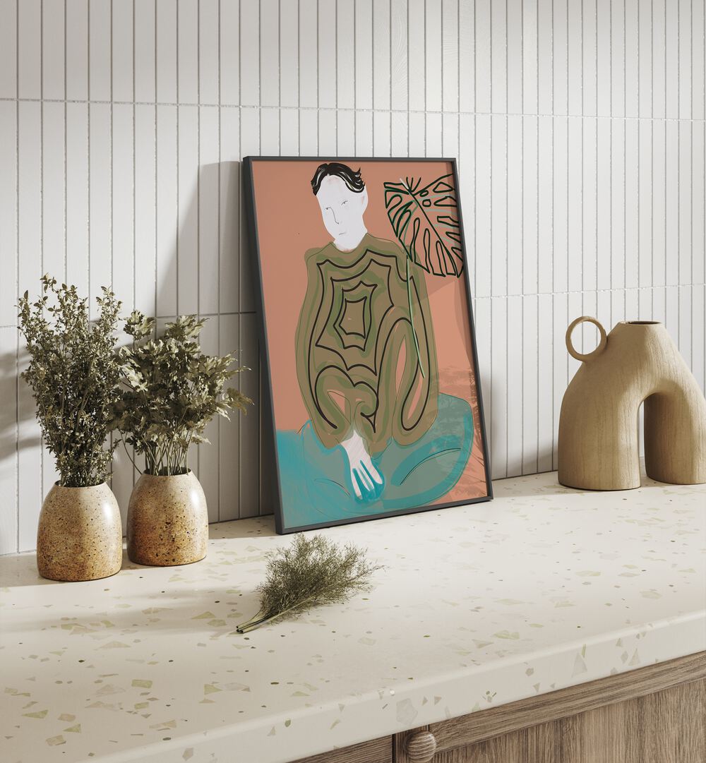 Elegant DORIS, PORTRAITS artwork featuring a unique figurative illustration, enhancing any modern decor.