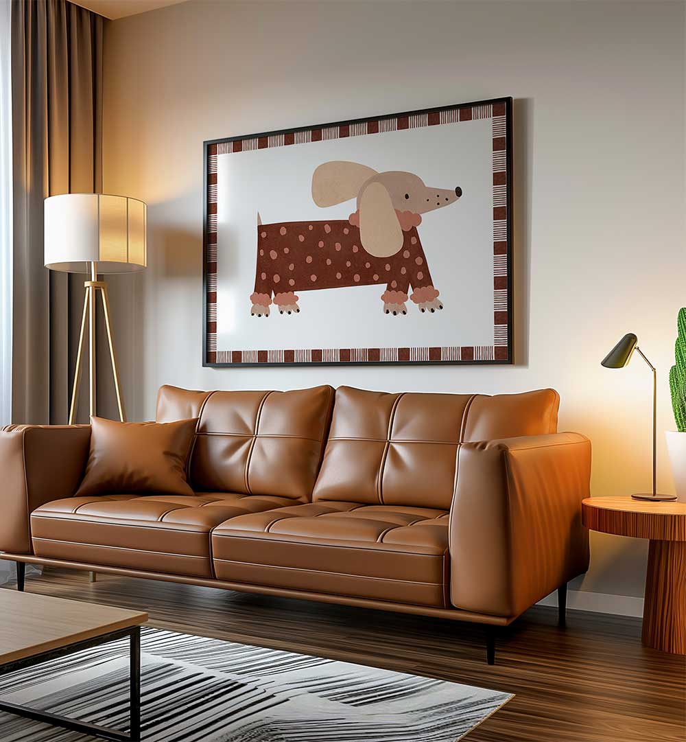 DOTTED DACHSHUND , KIDS ROOM PAINTINGS
