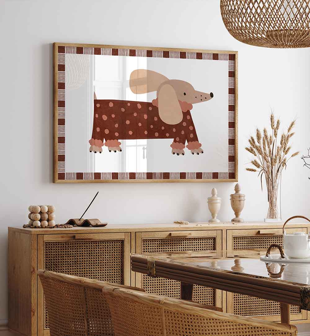 DOTTED DACHSHUND , KIDS ROOM PAINTINGS