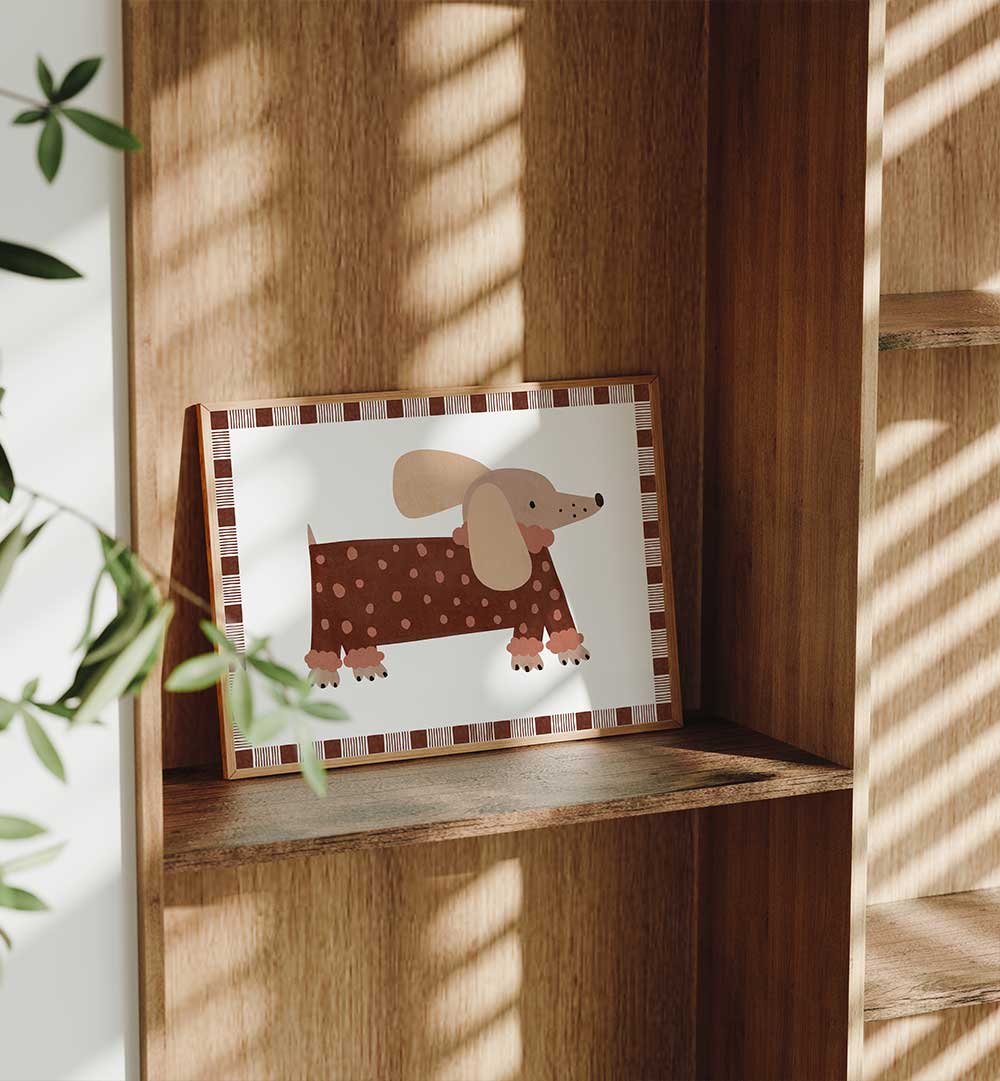 DOTTED DACHSHUND , KIDS ROOM PAINTINGS
