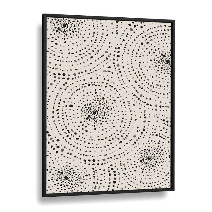 Dotted Dreams boho wall art painting Artwork in Black Plain Frame