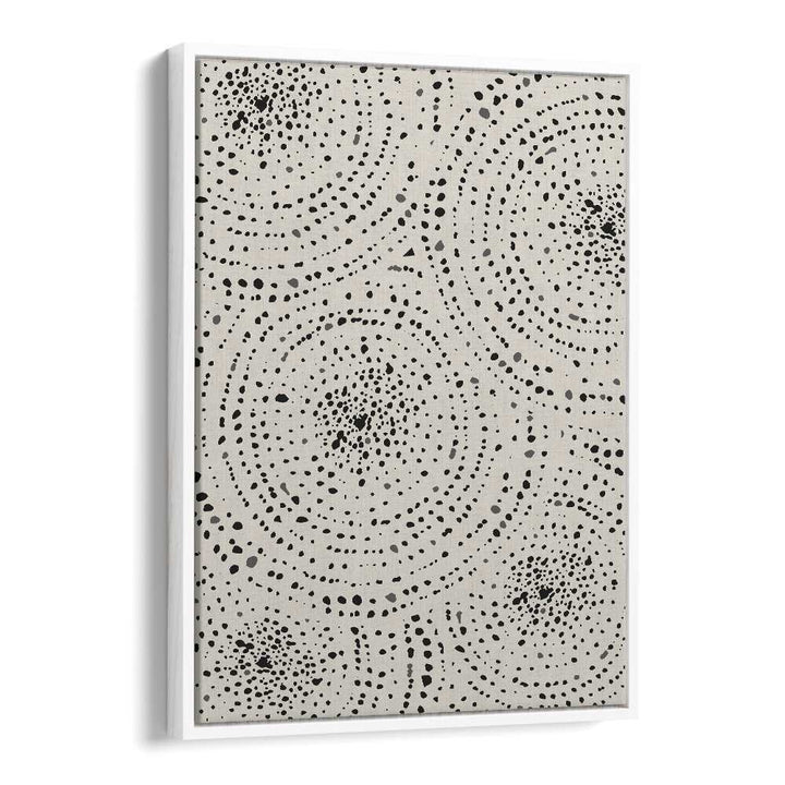 Dotted Dreams boho wall art painting Artwork in White Floater Frame