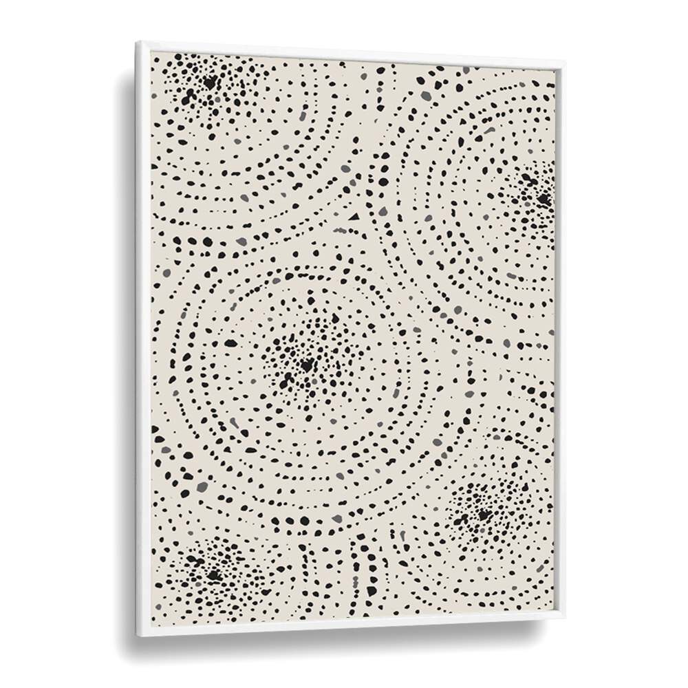 Dotted Dreams boho wall art painting Artwork in White Plain Frame