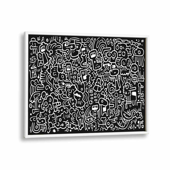 Dream Doodle II Doodle Art Artwork in White Plain Frame