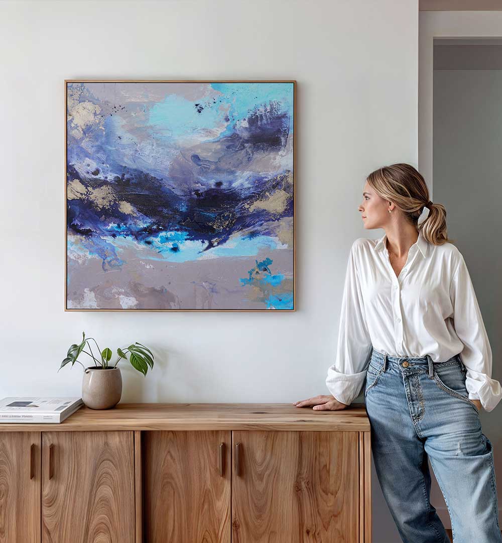 DREAMY BLUE WAVES , ABSTRACT PAINTINGS