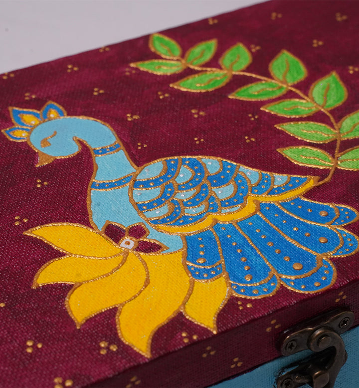 HERITAGE PEACOCK LOTUS KEEPSAKE BOX