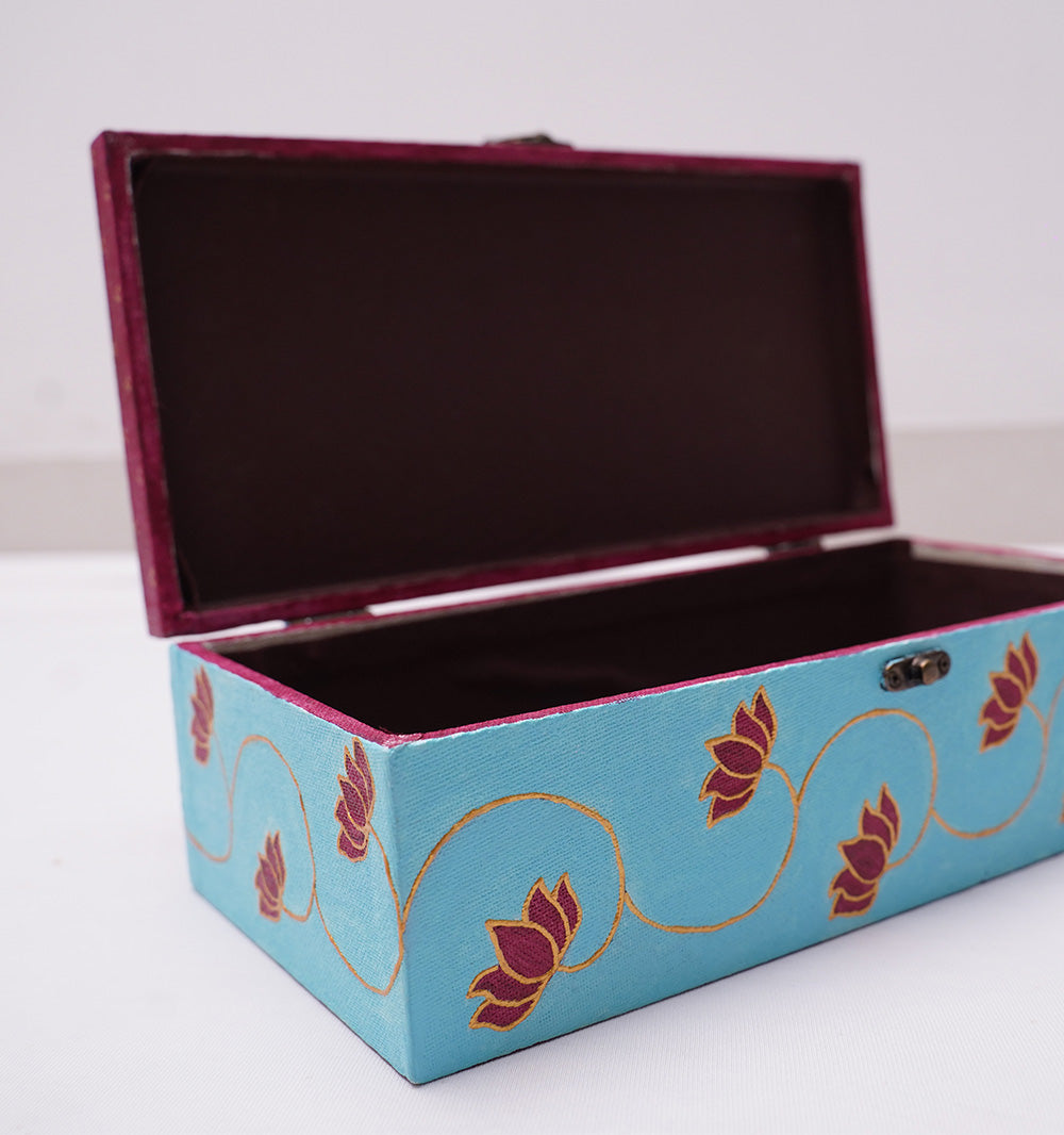 HERITAGE PEACOCK LOTUS KEEPSAKE BOX