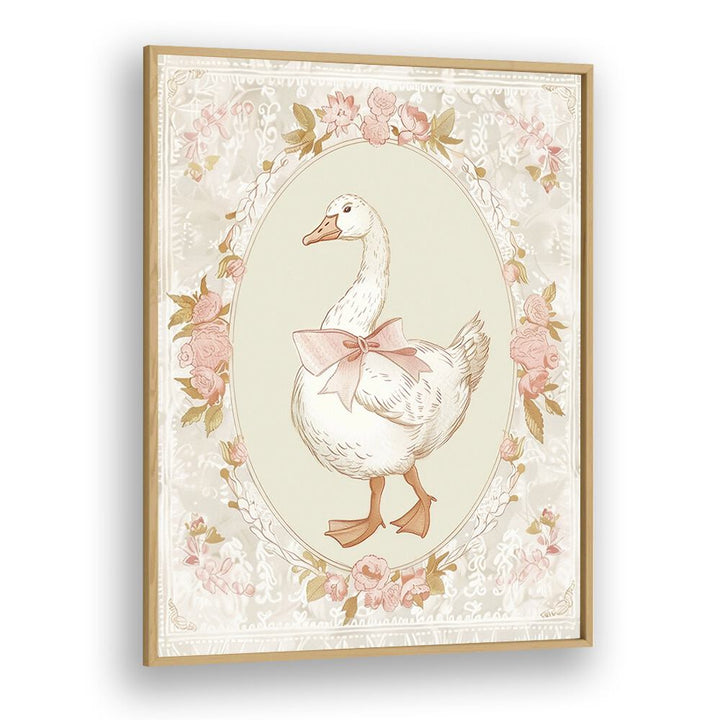 Duck Norris Kids Art Artwork in Oak Wood Plain Frame
