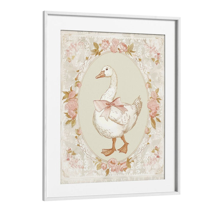 Duck Norris Kids Art Artwork in White Frame With Mount