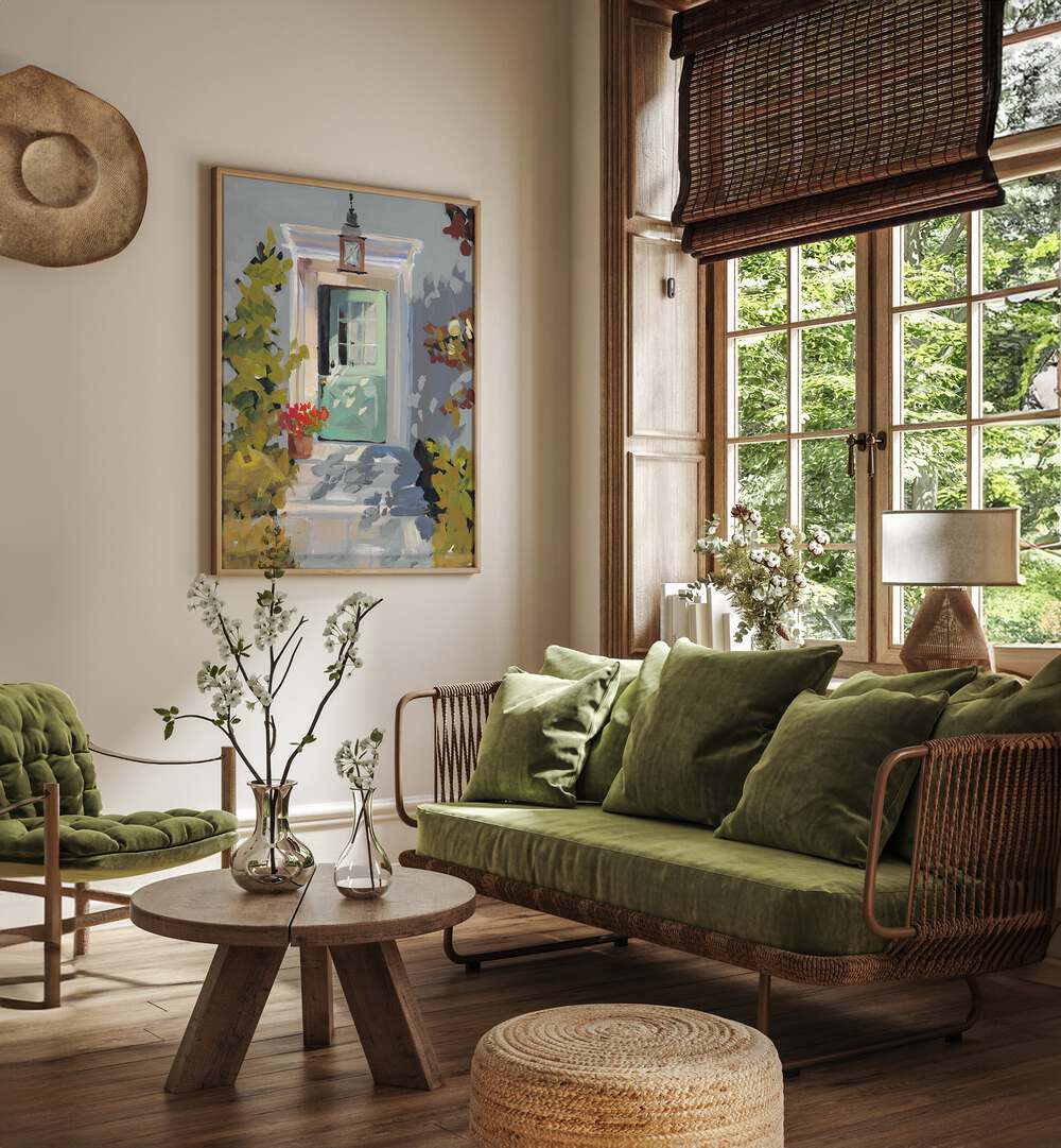 Brighten your living space with DUTCH DOOR, FLORAL FLOWER PAINTINGS, showcasing vibrant abstract floral art.