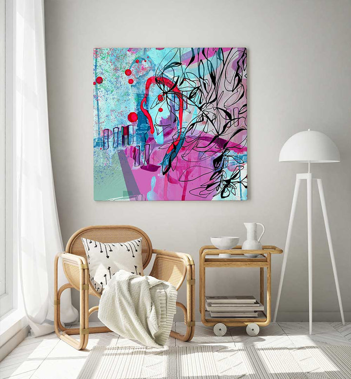 DYNAMIC BRUSHSTROKES AND FLORAL MOTIFS , ORGANIC FORMS