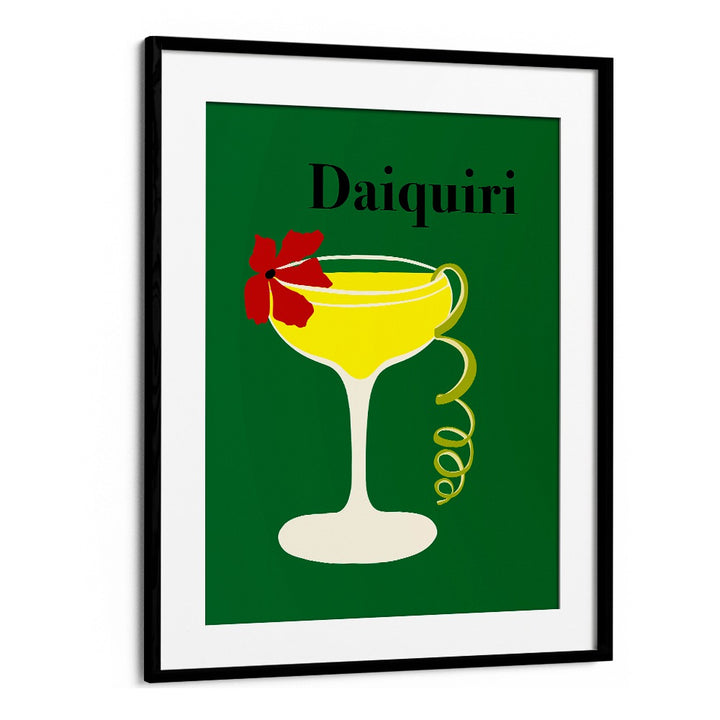 Daiquiri by Miho Art Studio Bar Posters Bar Art Prints in Black Frame With Mount