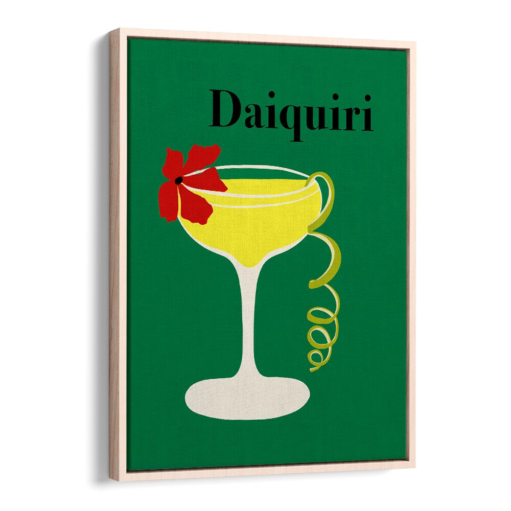 Daiquiri by Miho Art Studio Bar Posters Bar Art Prints in Oak Wood Floater Frame