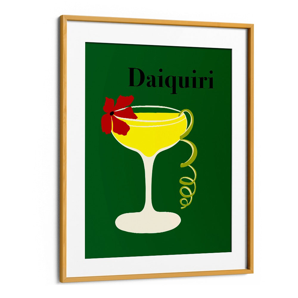 Daiquiri by Miho Art Studio Bar Posters Bar Art Prints in Oak Wood Frame With Mount